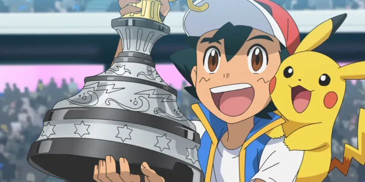 Ash Ketchum e Pikachu em cena de Pokémon: Jornadas Supremas