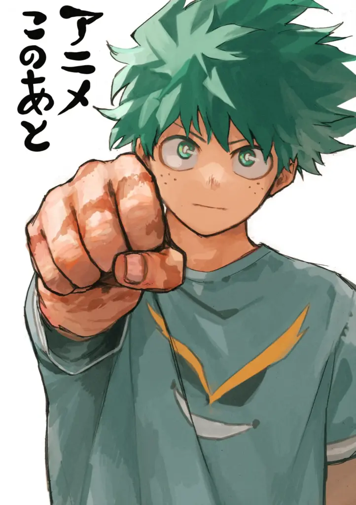 Ilustração especial de Deku por Kohei Horikoshi