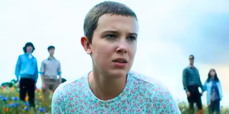 Eleven no final da 4ª temporada de Stranger Thngs