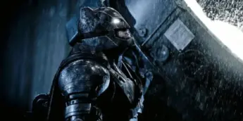 ben Affleck com armadura em Batman vs Superman