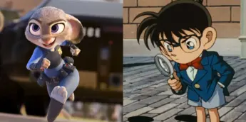 Judy de Zootopia e Shinichi Kudo de Detetive Conan