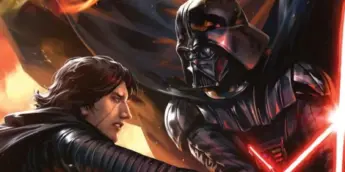 Kylo Ren e Darth Vader em The Legacy of Vader, série de Star Wars