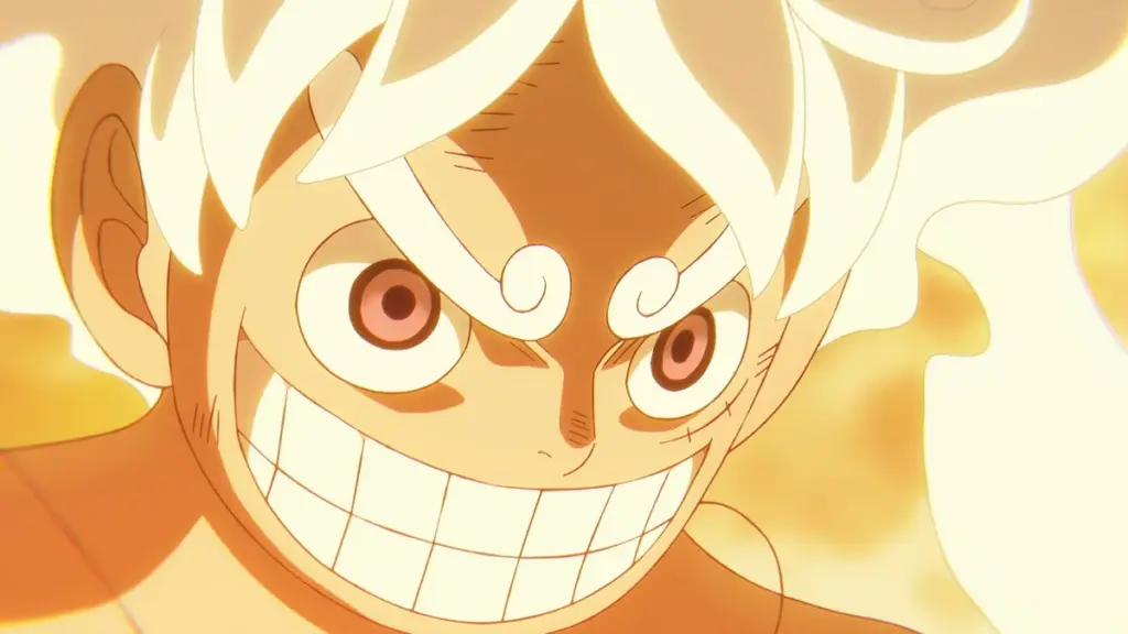 Luffy na forma Gear 5 em cena do Episódio 1.151 de One Piece