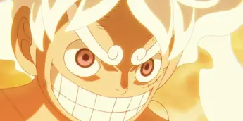 Luffy na forma Gear 5 em cena do Episódio 1.151 de One Piece