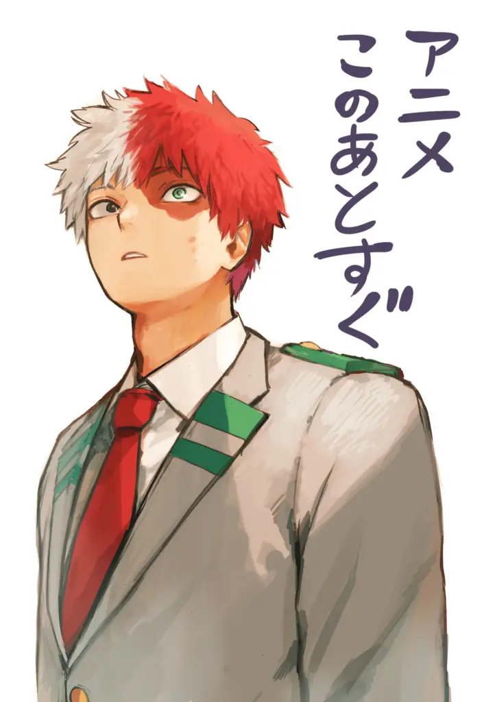 Ilustração de Shoto Todoroki por Kohei Horikoshi