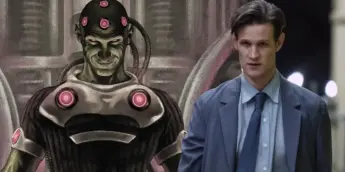 O vilão Brainiac e o ator Matt Smith