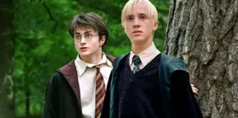 Daniel Radcliffe e Tom Felton na saga Harry Potter