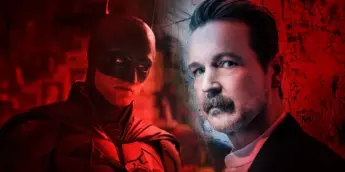 Robert Pattinson como o Batman e o diretor Matt Reeves