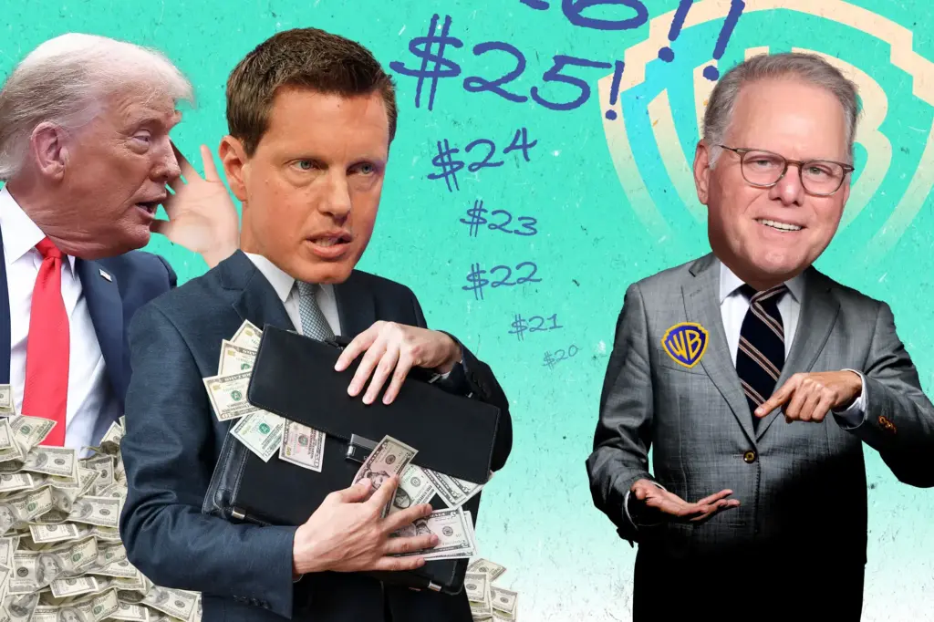 Donald Trump, David Ellison e David Zaslav