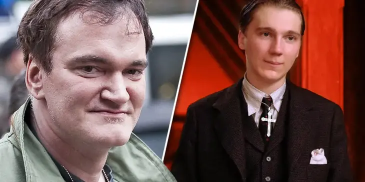 O diretor Quentin Tarantino e o ator Paul Dano