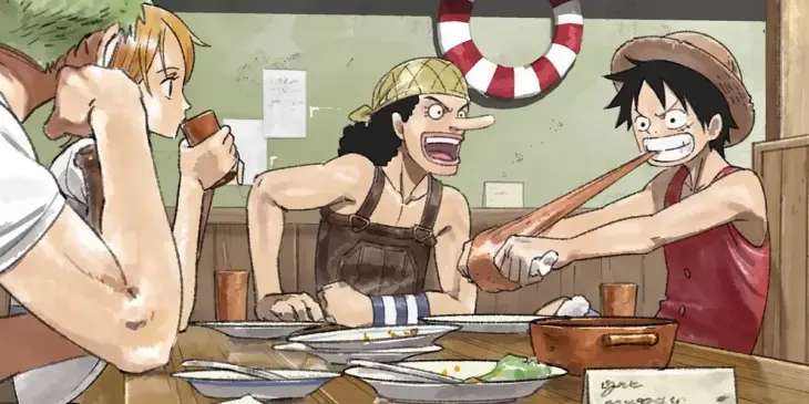 Chapéus de Palha em arte conceitual de The One Piece