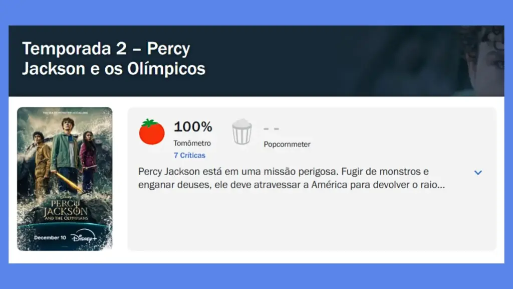 Aprovação de Percy Jackson no Rotten Tomatoes