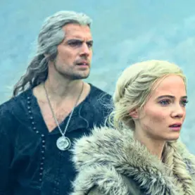 Freya Allen e Henry Cavill em The Witcher
