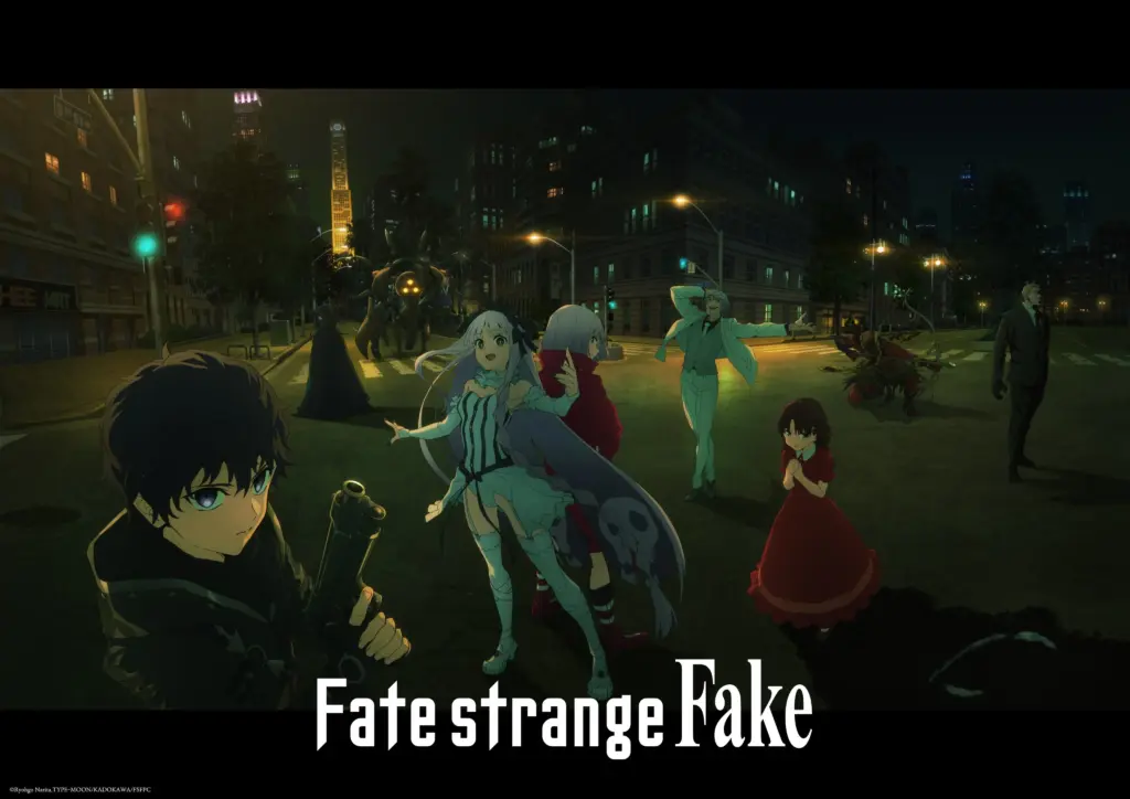 Versão noturna da arte promocional de Fate/strange Fake