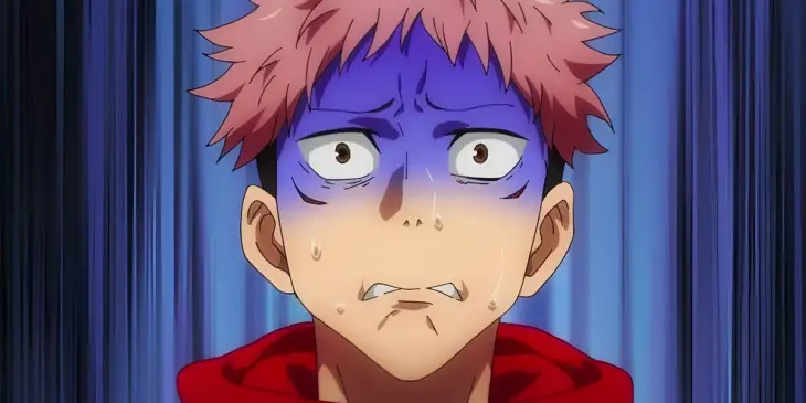 Yuji Itadori em cena de Jujutsu Kaisen