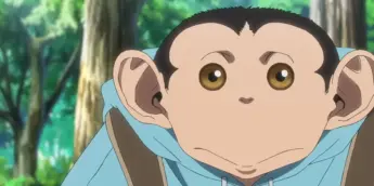 Charlie em cena da adaptação em anime de O Incidente de Darwin