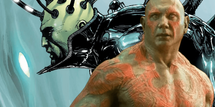 Brainiac e o ator Dave Bautista