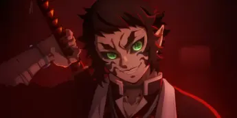 Kaigaku em cena de Demon Slayer: Castelo Infinito