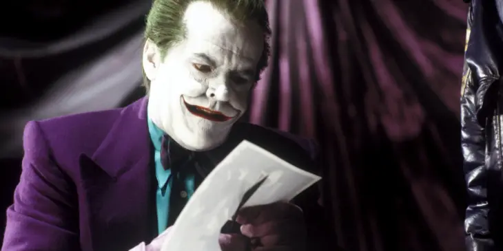 Jack Nicholson como o Coringa em Batman (1989)