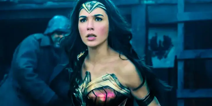 Gal Gadot no filme de 2017 da Mulher-Maravilha