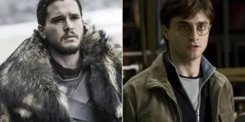 Kit Harington em Game of Thrones e Daniel Radcliffe em Harry Potter