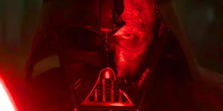Hayden Christensen caracterizado como Darth Vader
