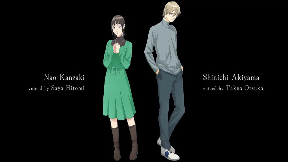Visuais de Nao Kanzaki e Shinichi Akiyama na adaptação em anime de Liar Game
