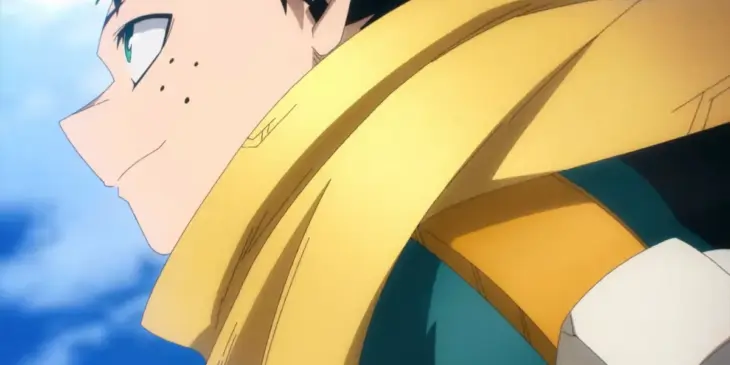 Deku em cena do final de My Hero Academia