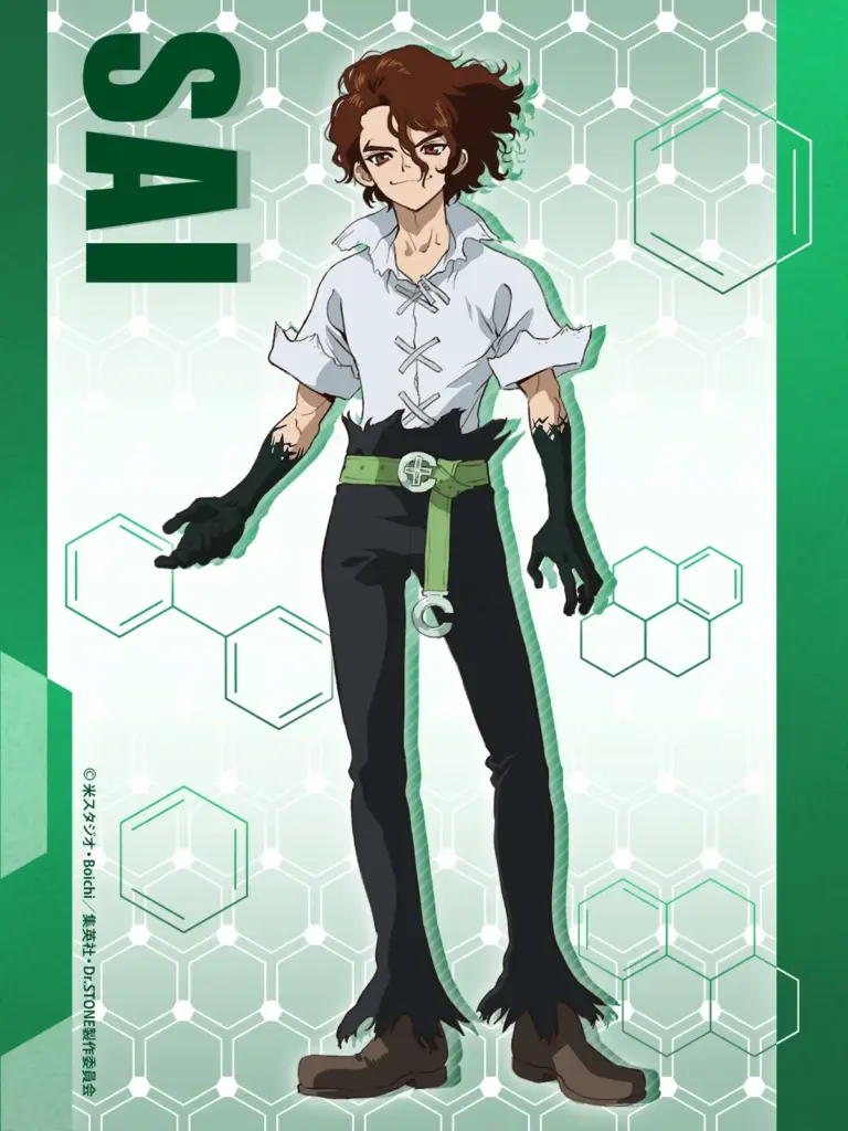 Visual de Sai em Dr. STONE SCIENCE FUTURE