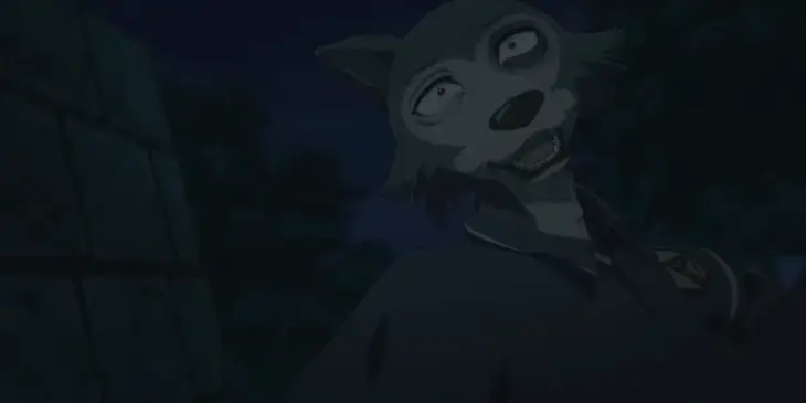 Legoshi em cena da temporada final de Beastars: O Lobo Bom