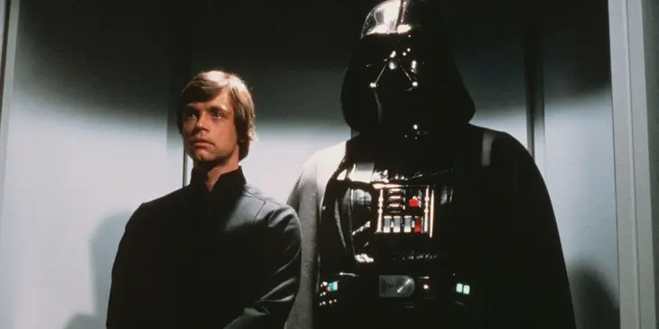 Mark Hamill e Darth Vader na saga Star Wars