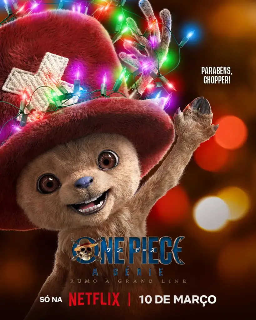 One Piece: A Série - visual de Natal e aniversário de Chopper