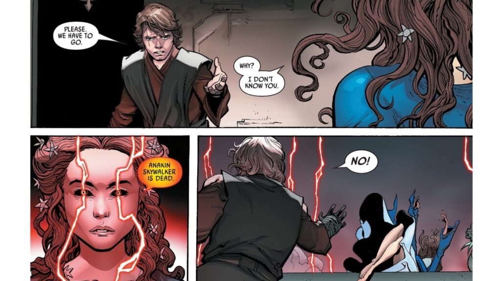 Espírito de Padmé diante de Darth Vader