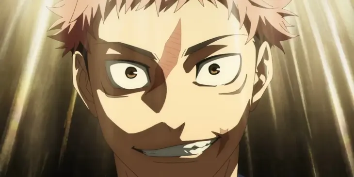 Yuji Itadori em cena de Jujutsu Kaisen: O Jogo do Abate