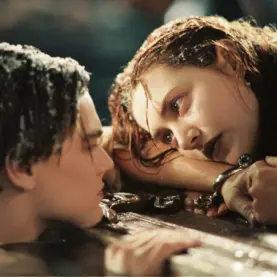 Kate Winslet e Leonardo DiCaprio em Titanic