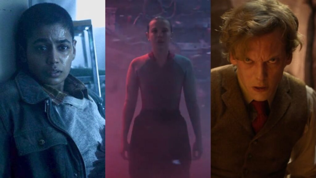Kali, Eleven e Henry Creel, o Vecna, em Stranger Things 5