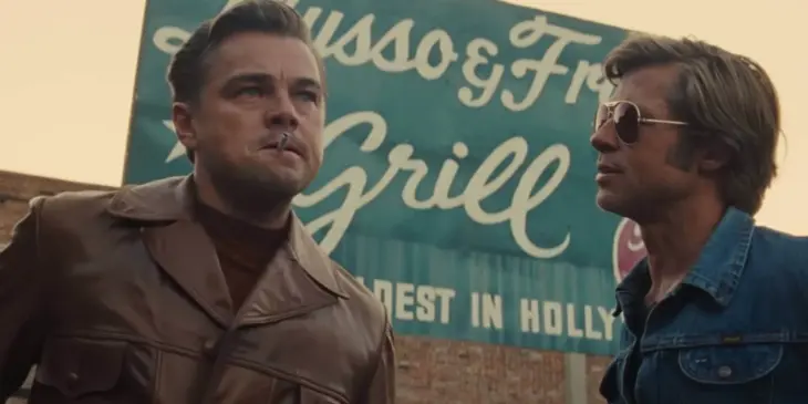 Leonardo DiCaprio e Brad Pitt em Era Uma Vez em... Hollywood