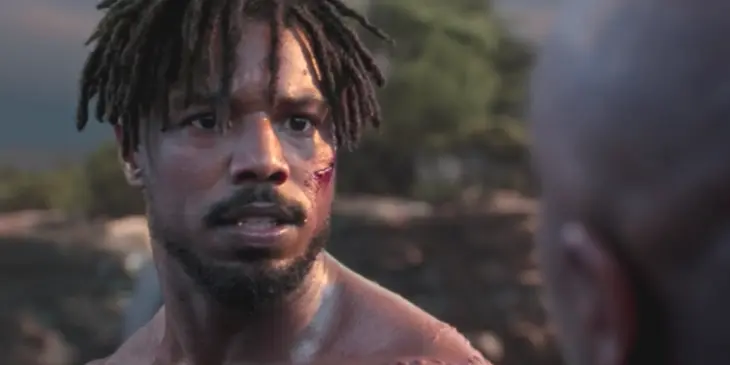 Michael B. Jordan como Killmonger em Pantera Negra