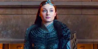 Sophie Turner como Sansa Stark no final de Game of Thrones