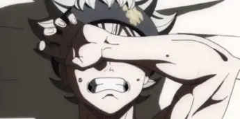 Asta chorando em cena de Black Clover