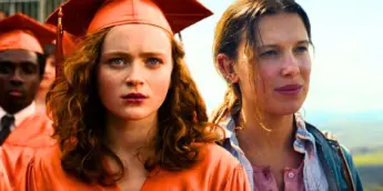 Sadie Sink e Eleven no final de Stranger Things