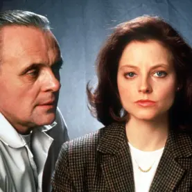 Anthony Hopkins e Jodie Foster em O Silêncio dos Inocentes