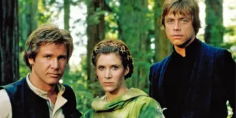Han Solo, Leia e Luke em Star Wars