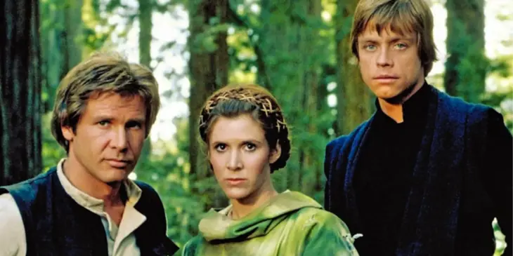 Han Solo, Leia e Luke em Star Wars
