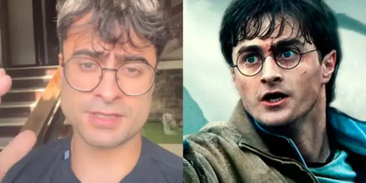 Harry o Bruxo e Daniel Radcliffe como Harry Potter