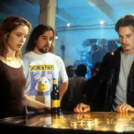 Richard Linklater, Ethan Hawke e Julie Delpy no set de Antes do Amanhecer