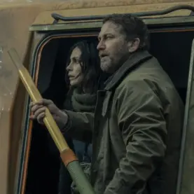Gerard Butler e Morena Baccarin em Destruição Final 2
