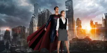 Henry Cavill e Amy Adams em O Homem de Aço