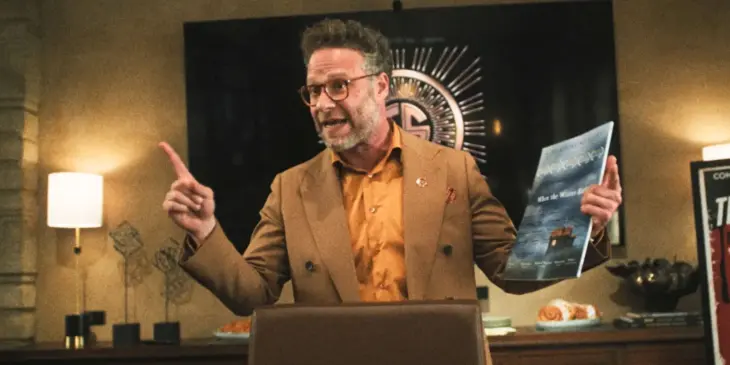 Seth Rogen atuando em O Estúdio
