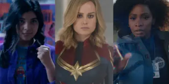 Iman Vellani, Brie Larson e Teyonah Parris